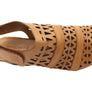 Orizonte Lexy Womens Comfortable European Leather Mid Heel Sandals