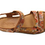 Orizonte Floral Womens Comfortable European Leather Sandals