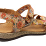 Orizonte Floral Womens Comfortable European Leather Sandals