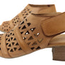 Orizonte Lexy Womens Comfortable European Leather Mid Heel Sandals