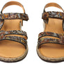 Orizonte Floral Womens Comfortable European Leather Sandals