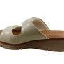 Usaflex Brooke Womens Comfort Leather Slides Sandals Made In Brazil