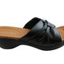 Usaflex Lucie Womens Comfort Leather Slides Sandals Made In Brazil