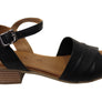 Orizonte Karriner Womens European Leather Low Heel Sandals