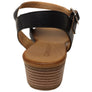 Orizonte Karriner Womens European Leather Low Heel Sandals