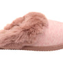 Dearfoams Womens Comfortable Dahlia Rib Knit Scuff Slippers