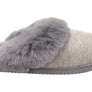 Dearfoams Womens Comfortable Dahlia Rib Knit Scuff Slippers