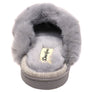 Dearfoams Womens Comfortable Dahlia Rib Knit Scuff Slippers