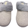 Dearfoams Womens Comfortable Dahlia Rib Knit Scuff Slippers