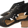 Orizonte Cairns Womens European Leather Mid Heel Comfortable Sandals