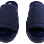 Dearfoams Womens Demi Rib Knit Slide Comfortable Open Toe Slippers