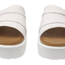 Orizonte Volume Womens European Leather Platform Slides Sandals