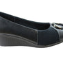 Usaflex Neva Womens Comfortable Leather Wedge Shoes Made In Brazil