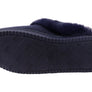Dearfoams Womens Comfortable Dahlia Rib Knit Scuff Slippers