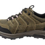 Hush Puppies Kambara Womens Olive Comfortable Leather Lace Up Shoes