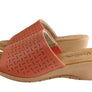 Usaflex Endigo Womens Brazilian Comfy Cushioned Leather Slides Sandals