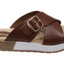 Pegada Gianna Womens Comfort Leather Slides Sandals Made In Brazil