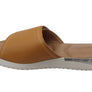 Usaflex Holiday Womens Comfortable Brazilian Leather Slides Sandals