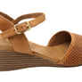 Orizonte Dilli Womens European Comfortable Leather Wedge Sandals