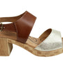 Lola Canales Mia Womens Comfort Leather Mid Heel Sandals Made In Spain
