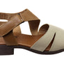 Balatore Josephine Womens Comfort Brazilian Leather Low Heel Sandals