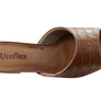 Usaflex Mimosa Womens Comfortable Leather Low Heel Slides Sandals