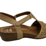 Scholl Orthaheel Julie Womens Comfort Supportive Wedge Leather Sandals