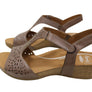 Scholl Orthaheel Julie Womens Comfort Supportive Wedge Leather Sandals