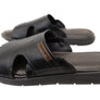 Democrata Jeff Mens Leather Comfortable Slide Sandals Made In Brazil