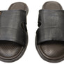 Democrata Jeff Mens Leather Comfortable Slide Sandals Made In Brazil