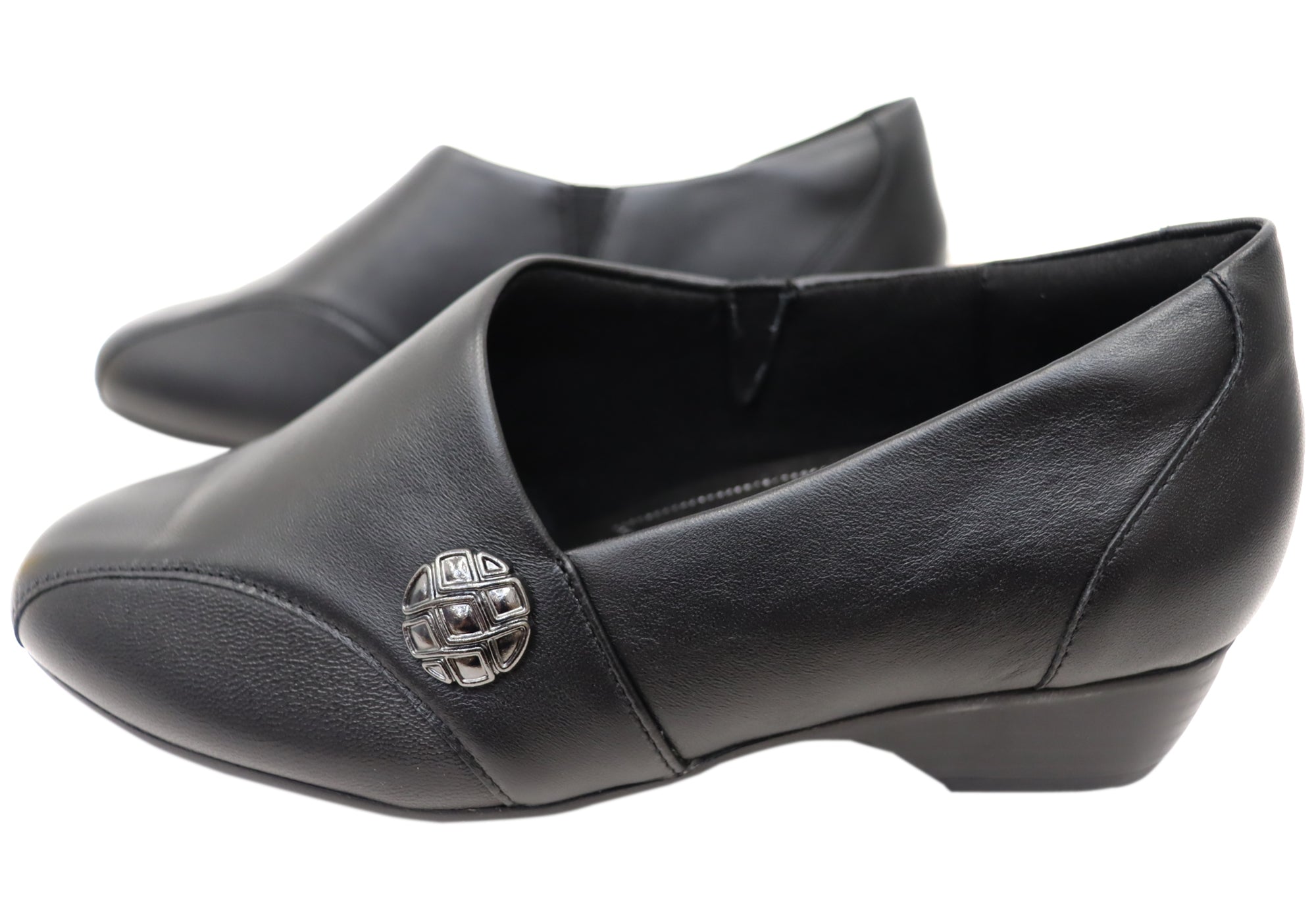 Homyped Thandi Stretch Womens Comfortable Leather Low Heel Shoes