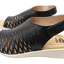 Scholl Orthaheel Tulsa Womens Comfortable Leather Wedge Sandals
