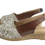 Lola Canales Loreta Womens Comfort Leather Wedge Sandals Made In Spain
