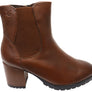 Caprice Jessie Womens Extra Wide Comfort Mid Heel Leather Ankle Boots