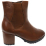 Caprice Jessie Womens Extra Wide Comfort Mid Heel Leather Ankle Boots