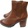 Caprice Jessie Womens Extra Wide Comfort Mid Heel Leather Ankle Boots