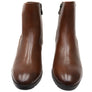 Caprice Jessie Womens Extra Wide Comfort Mid Heel Leather Ankle Boots