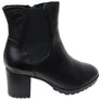 Caprice Jessie Womens Extra Wide Comfort Mid Heel Leather Ankle Boots