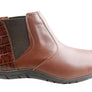Andacco Civic Womens Leather Comfortable Ankle Boots Made In Brazil