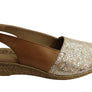 Lola Canales Lulu Womens Comfort Leather Wedge Sandals Made In Spain