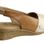 Lola Canales Lulu Womens Comfort Leather Wedge Sandals Made In Spain