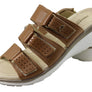 Pegada Treat Womens Comfort Leather Slides Sandals Made In Brazil