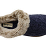 Dearfoams Womens Comfortable Hannah Chenille Knit Clog Slippers