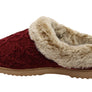 Dearfoams Womens Comfortable Hannah Chenille Knit Clog Slippers