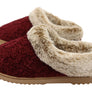Dearfoams Womens Comfortable Hannah Chenille Knit Clog Slippers