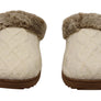 Dearfoams Womens Comfortable Hannah Chenille Knit Clog Slippers