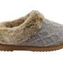 Dearfoams Womens Comfortable Hannah Chenille Knit Clog Slippers