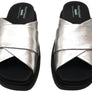 Hush Puppies Float Womens Comfortable Leather Slides Sandals