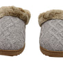 Dearfoams Womens Comfortable Hannah Chenille Knit Clog Slippers