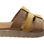 Pegada Dee Dee Womens Comfort Leather Slides Sandals Made In Brazil